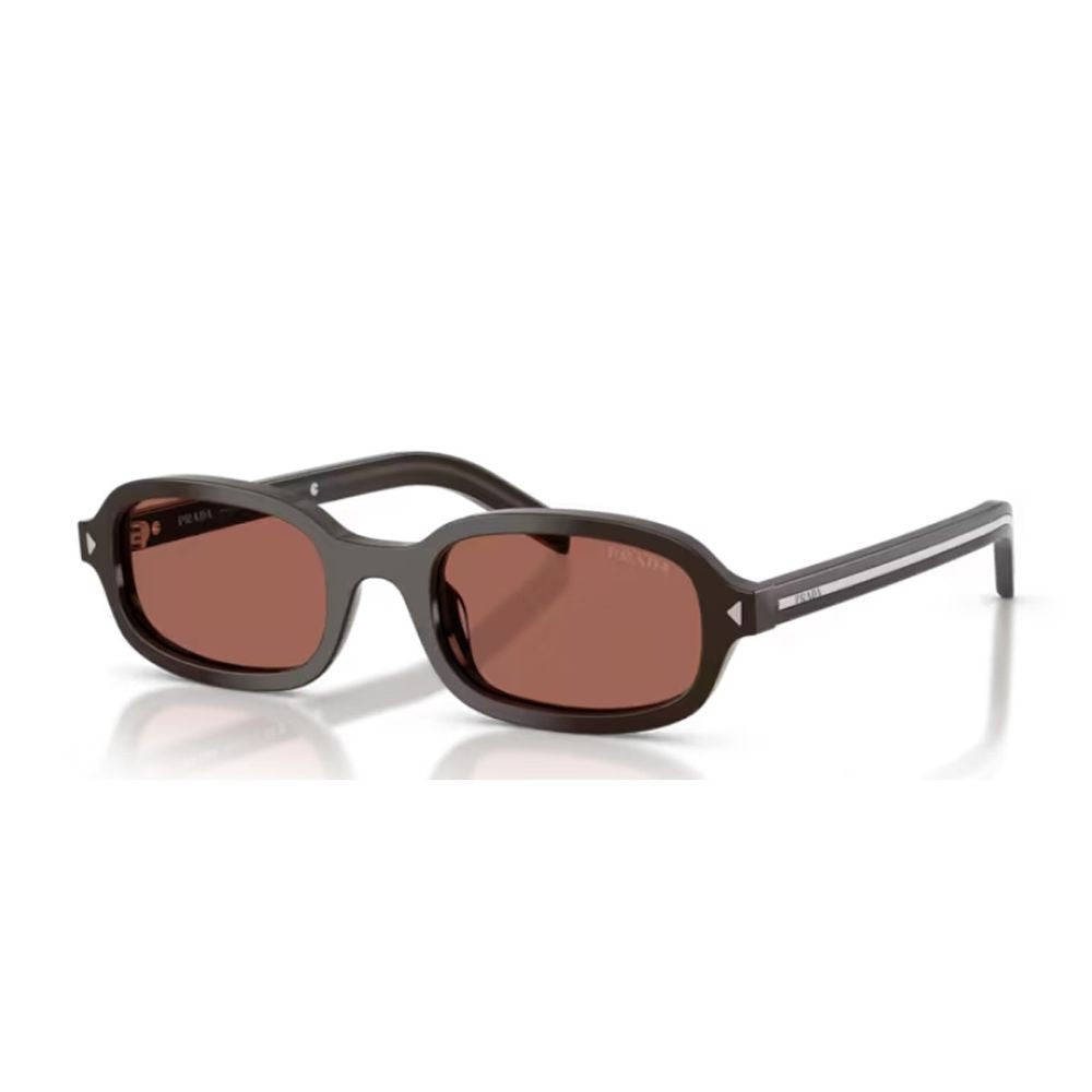 Prada Cigar Pr D06s Oval Acetate Sunglasses