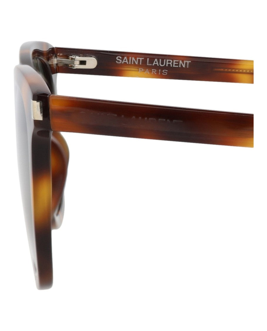 Saint Laurent Tortoiseshell Square-Frame Sunglasses In Recycled Acetate