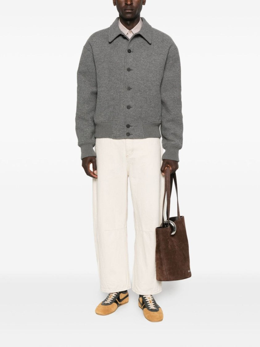 Jacquemus Boxy Cropped Jacket With Classic Collar