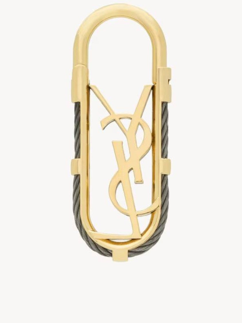 Saint Laurent Porte Cles Cordage Cable Intertwined Keychain