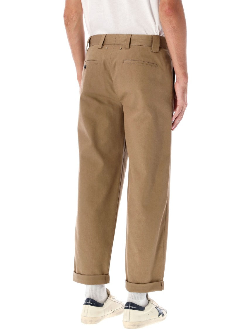 Golden Goose Brown Chino Pants With Straight-Leg Silhouette