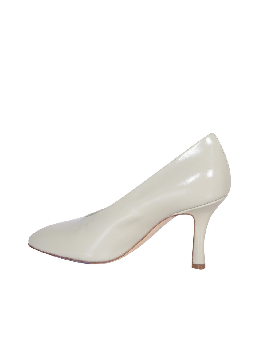Burberry White Round Toe High Heels