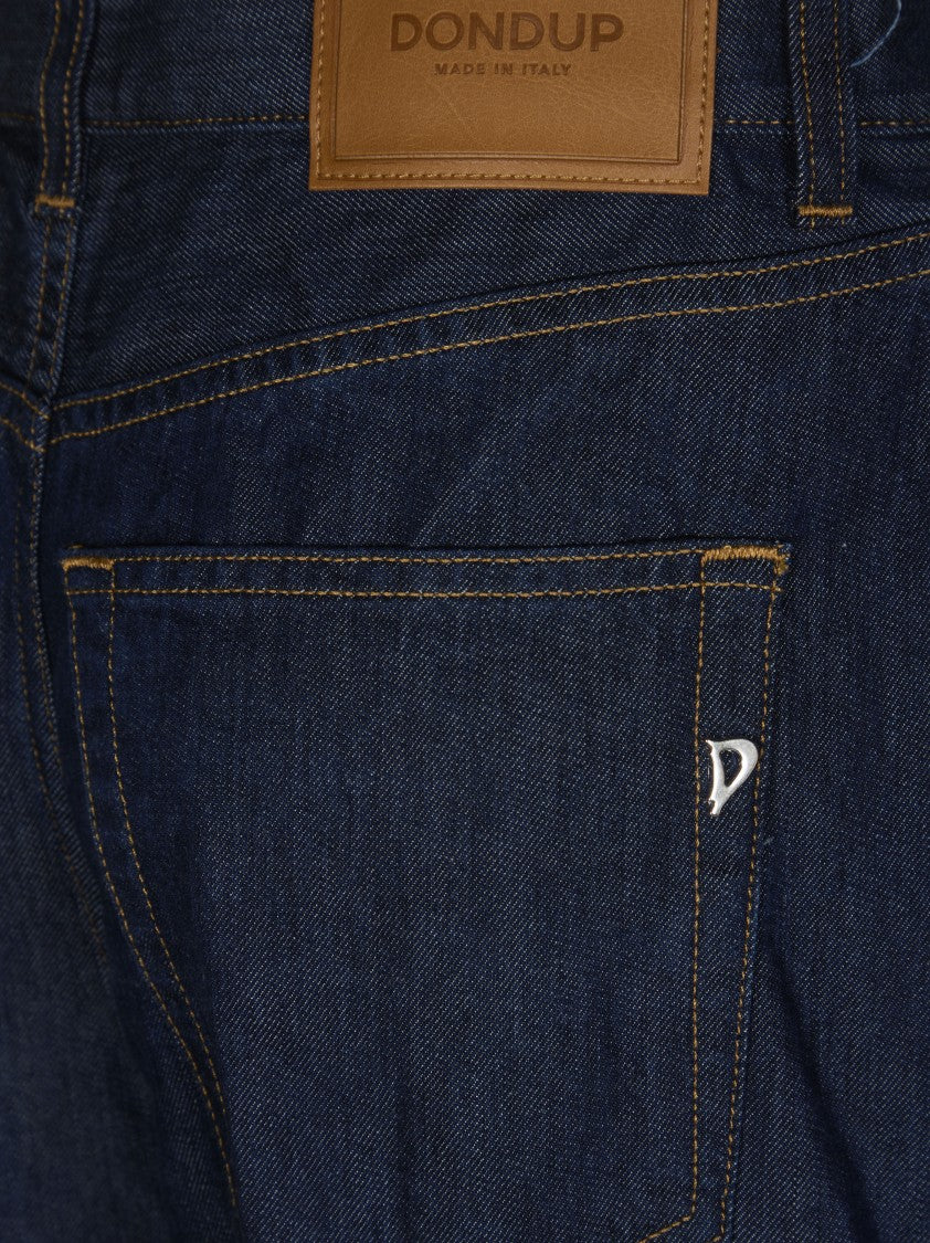 Dondup High Waisted Dark Indigo Wide-Leg Jeans