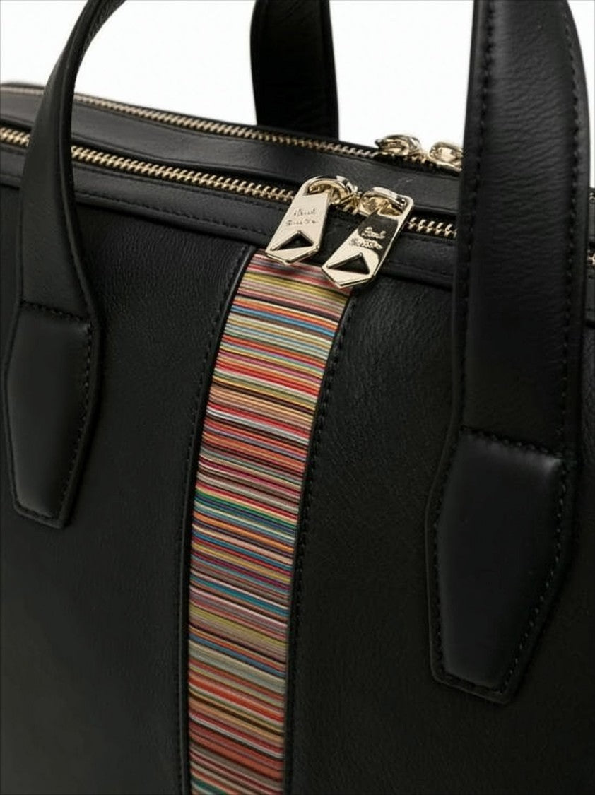 Paul Smith Rectangular Crossbody Bag With Multicolored Stripe