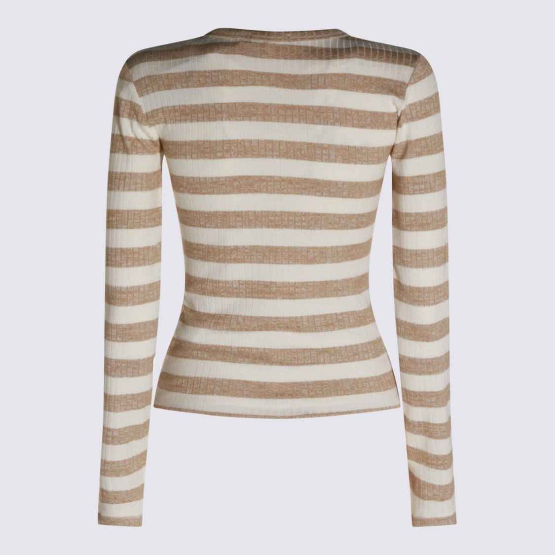 Rag & Bone Fitted Striped Sweater With Textured Ribbing