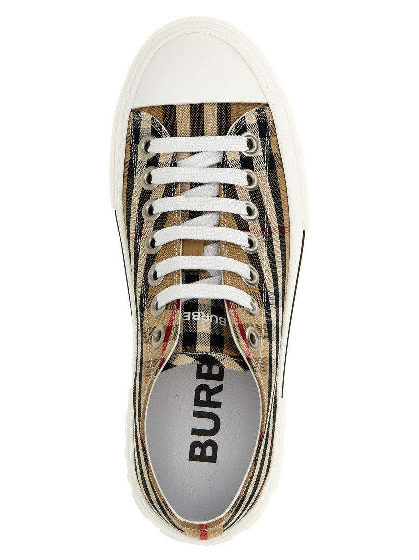 Burberry Check Print Canvas Sneakers