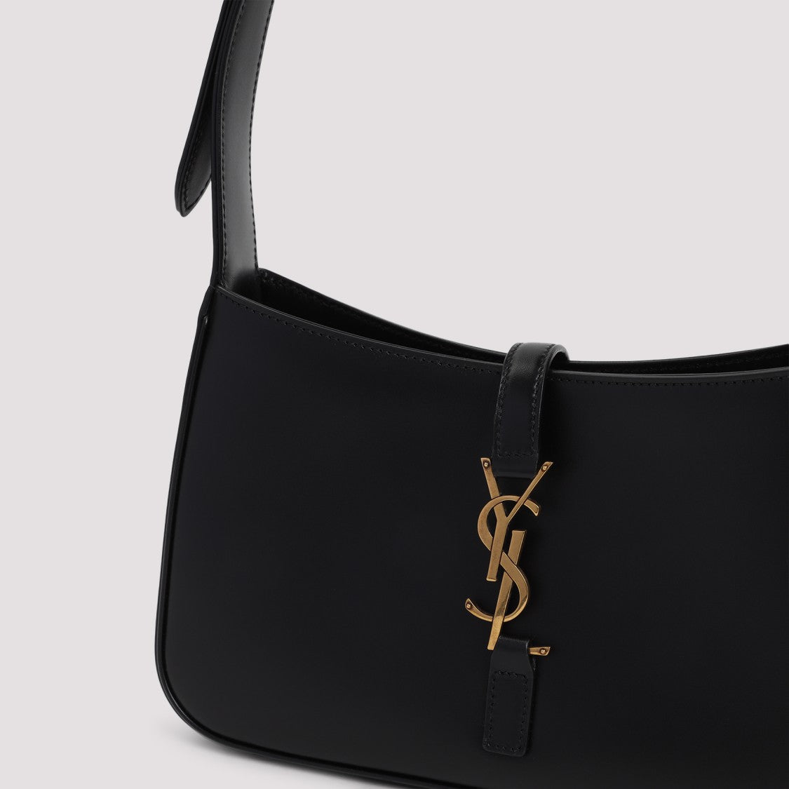 Saint Laurent Black Leather Le 5 À 7 Hobo Bag