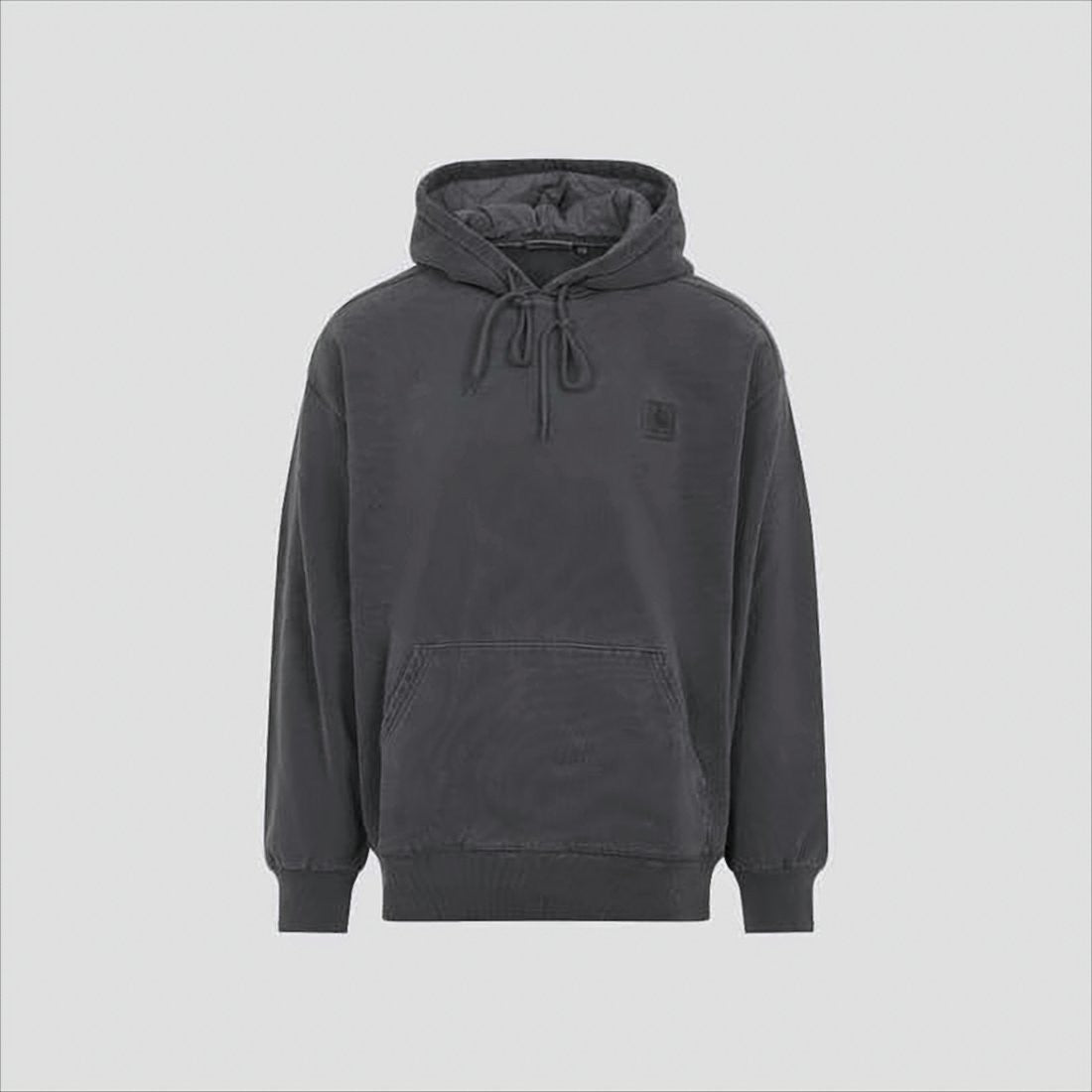 Carhartt Wip Relaxed Fit Grey Cotton Hoodie With Drawstring
