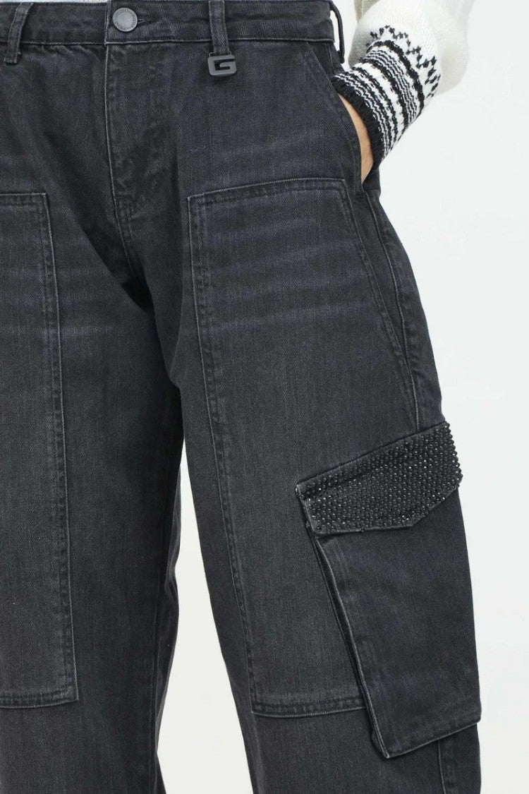 Gaëlle Washed Black Relaxed Fit Gaëlle Jeans