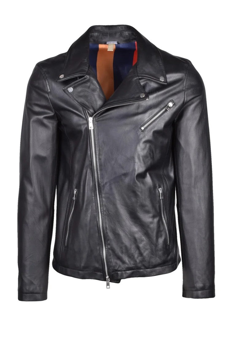 Daniele Alessandrini Leather Biker Jacket - Black