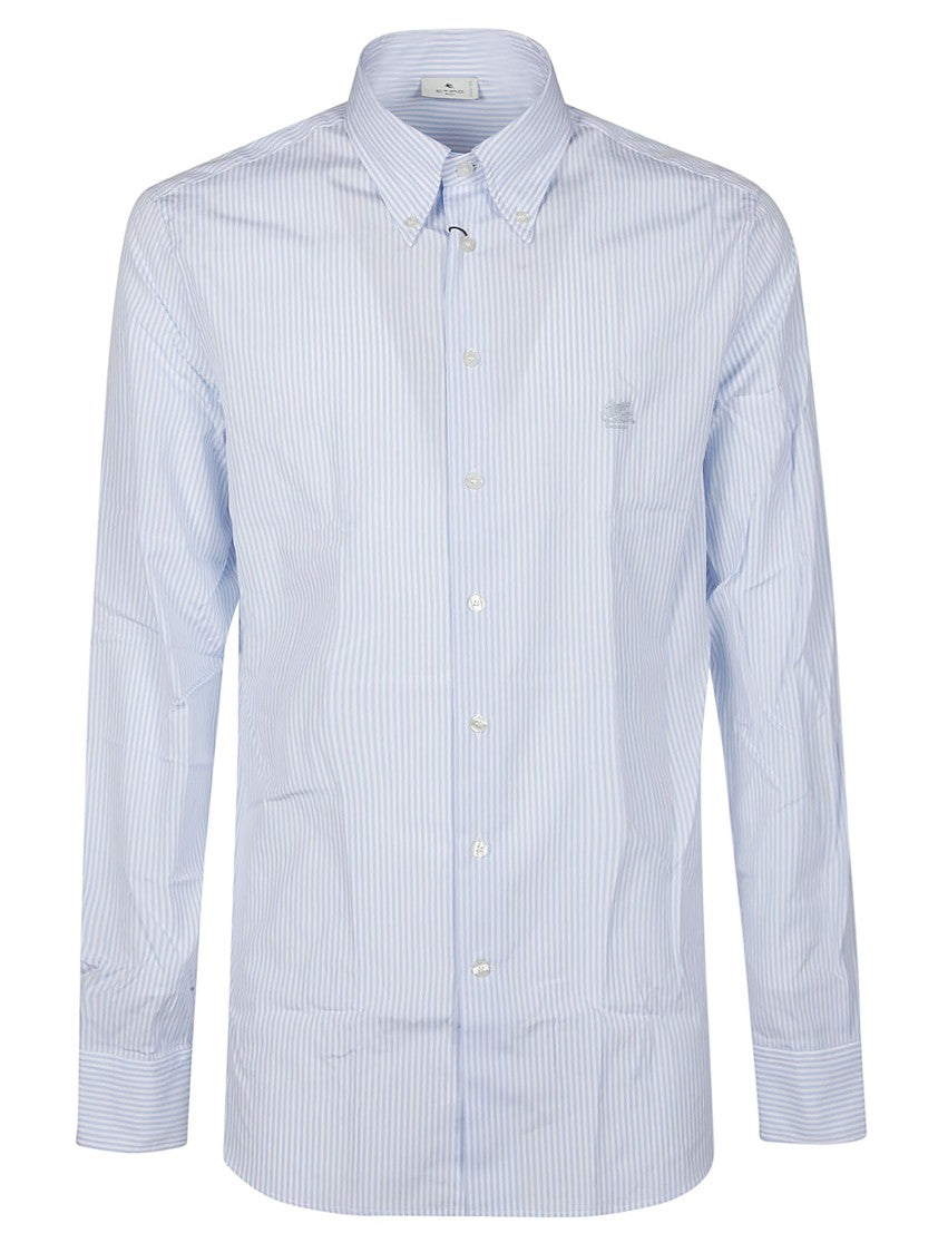 Etro Fuji Pinstripe Cotton Slim Shirt