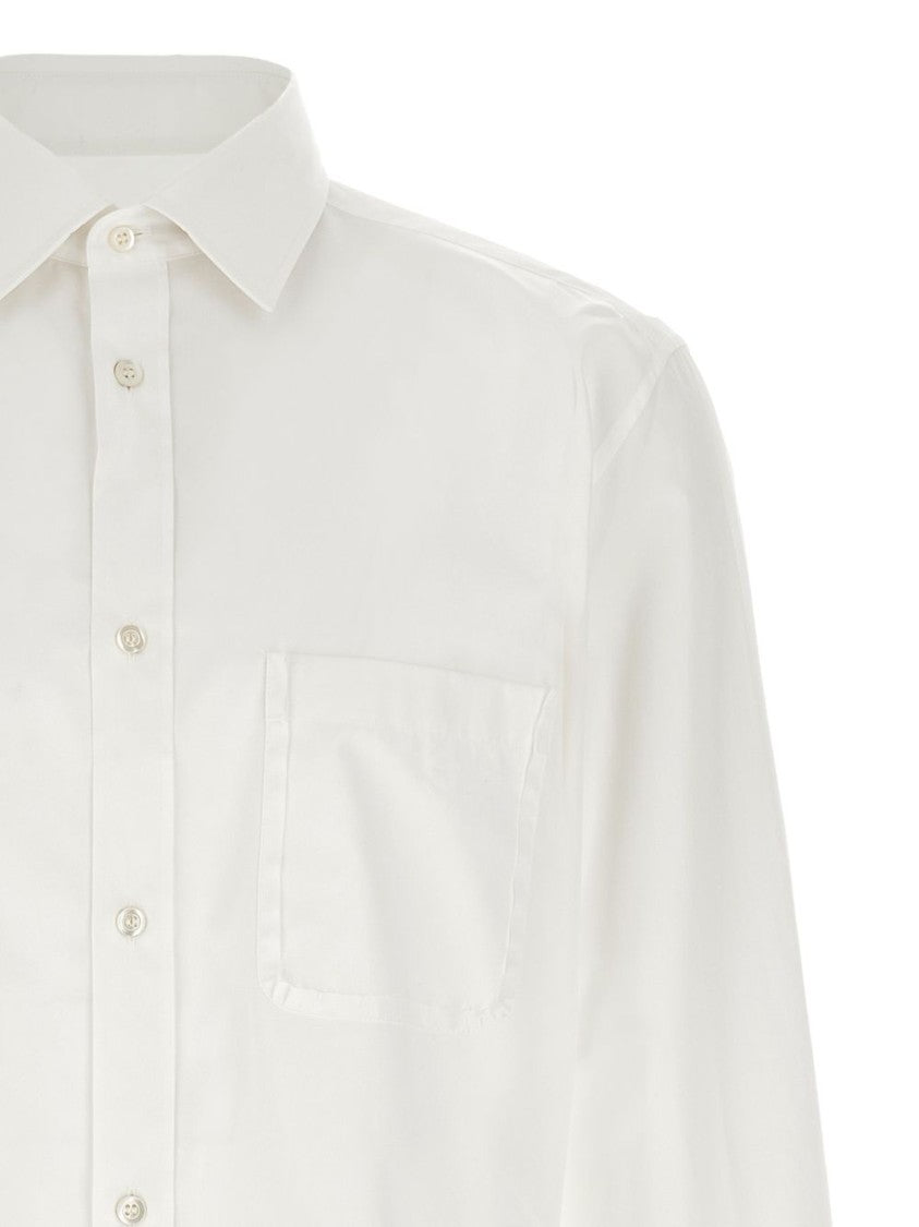 Maison Margiela Classic Long-Sleeve White Shirt With Design