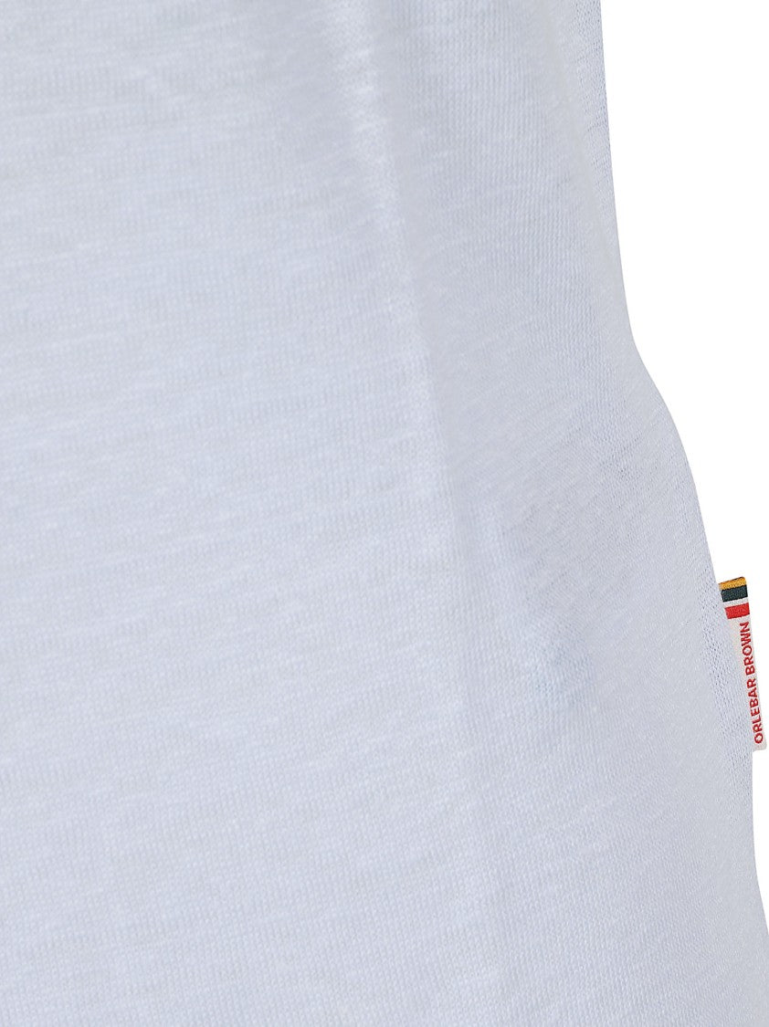 Orlebar Brown Short-Sleeve Linen Polo Shirt With Classic Collar