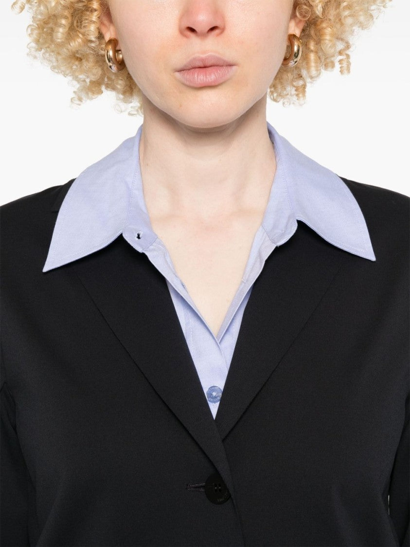 Max Mara Tailored Black Jacket With Notched Lapels