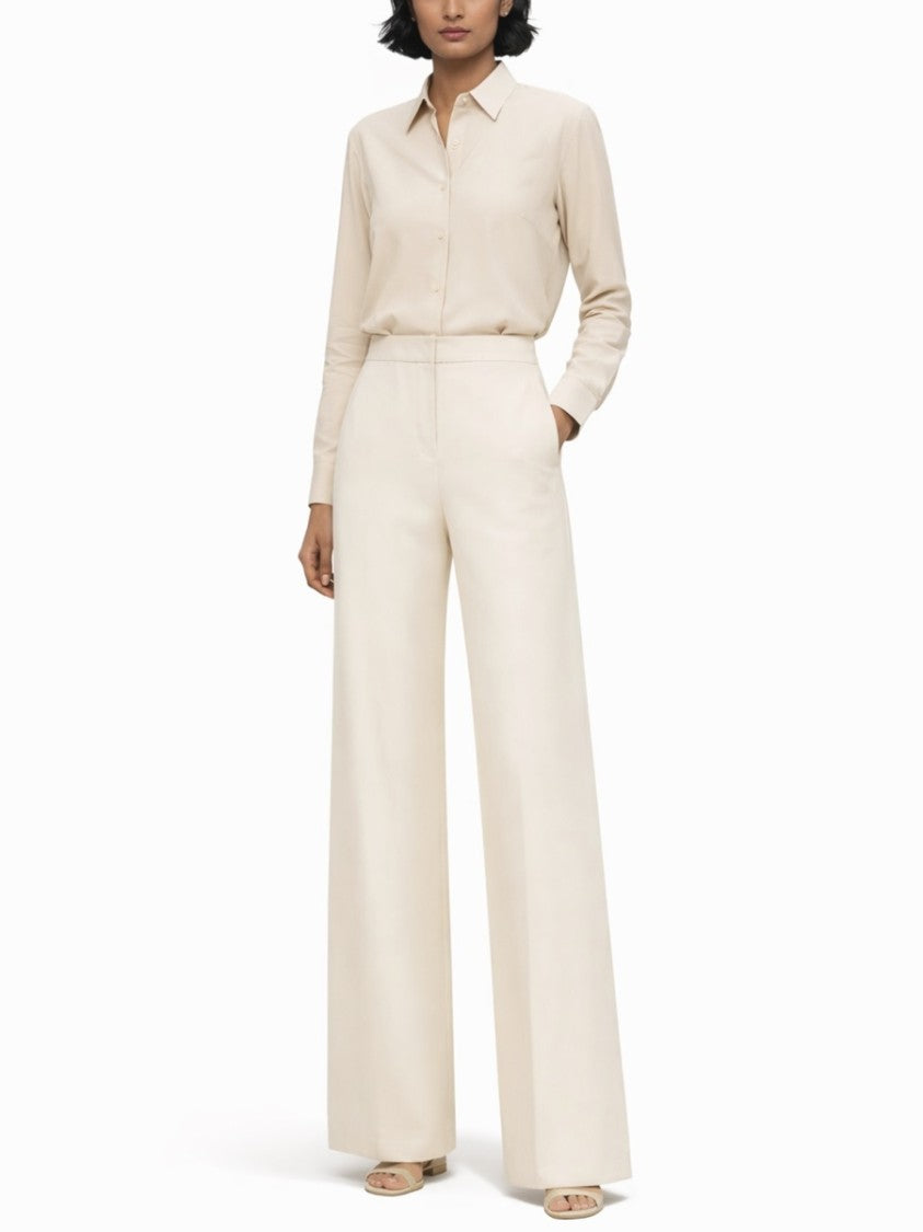 Max Mara Wide-Leg Pants With High Waist And Minimalist Design
