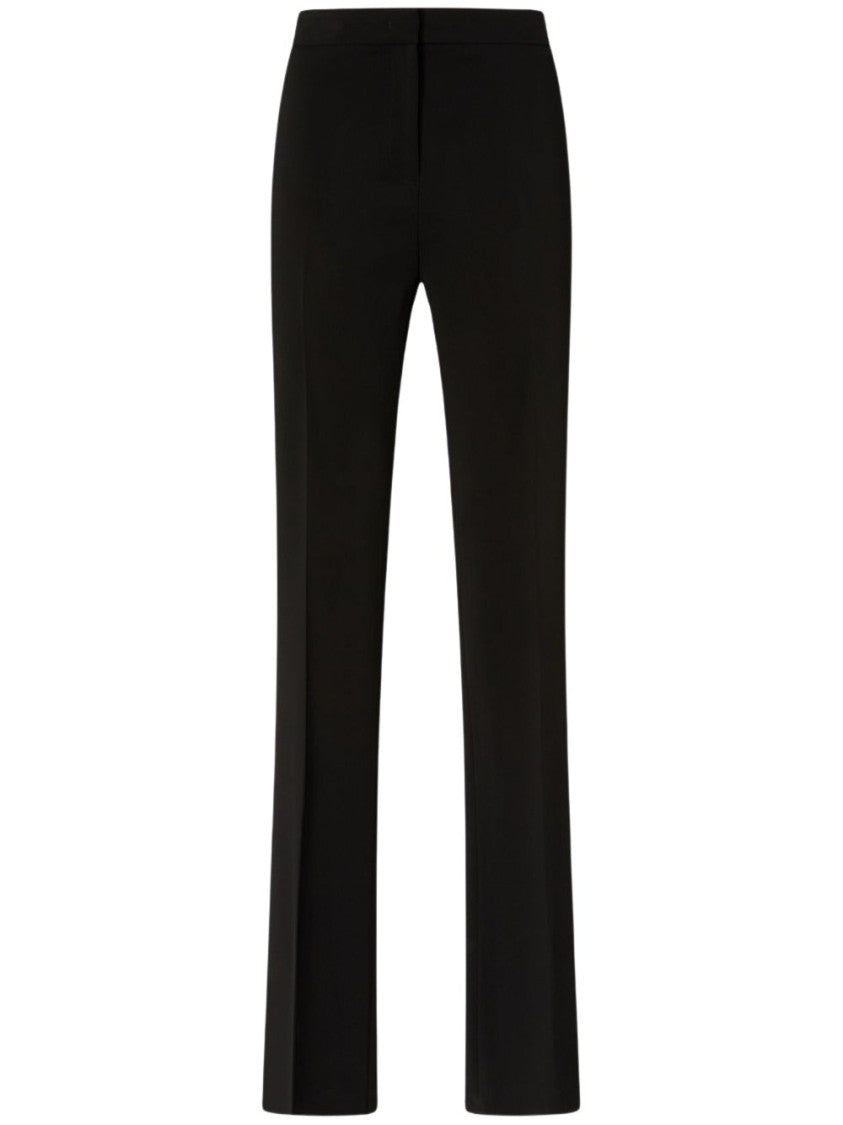Pinko Tailored Black Trousers With Flared Hem