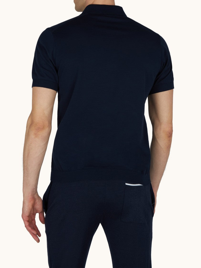 Paul & Shark Blue Polo Bottoni Classic Cotton Polo