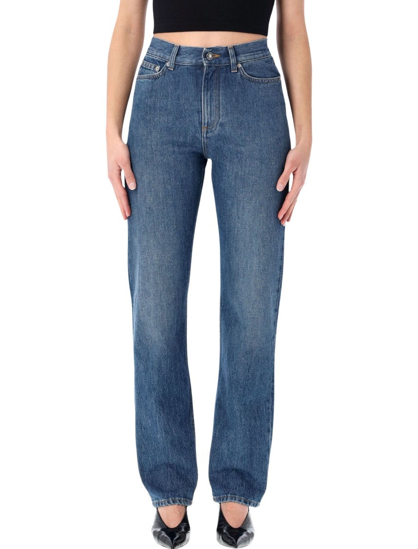 Givenchy Medium Blue Straight Fit Jeans With Structured Waist