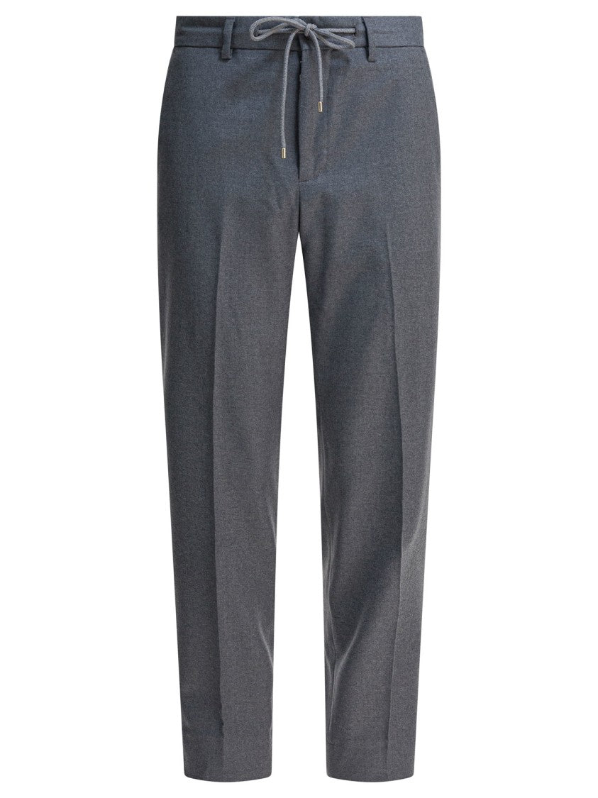 Briglia Tailored Grey Virgin Wool Blend Trousers