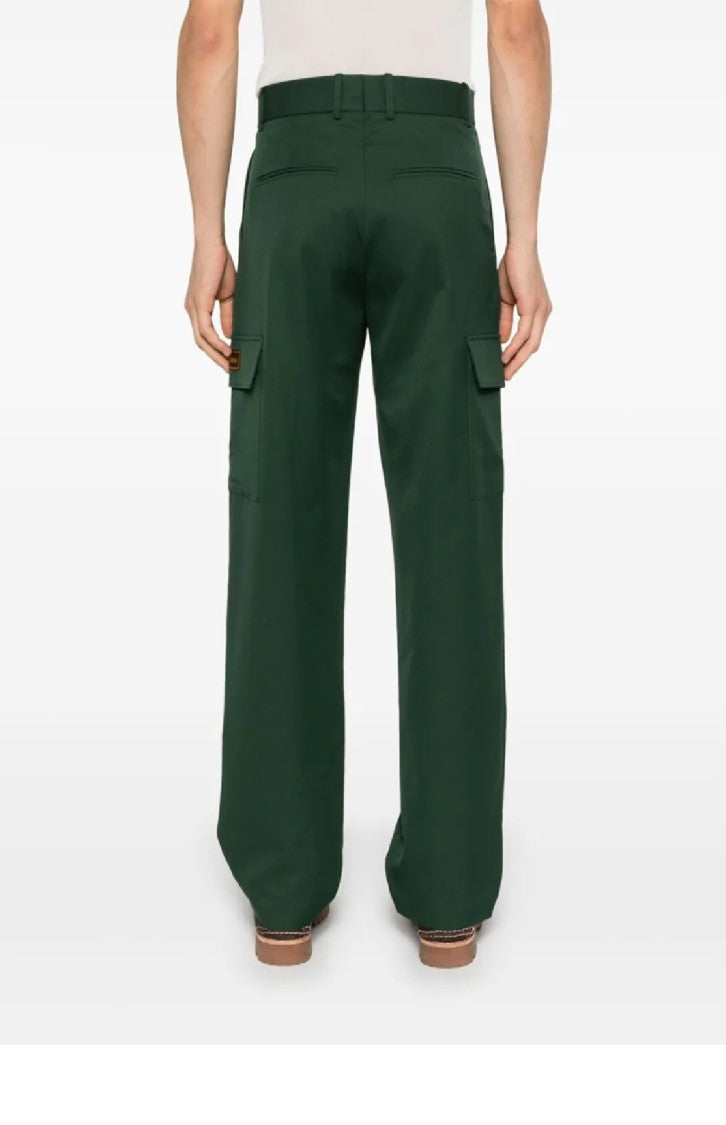 Drôle De Monsieur Relaxed-Fit Green Cargo Pants