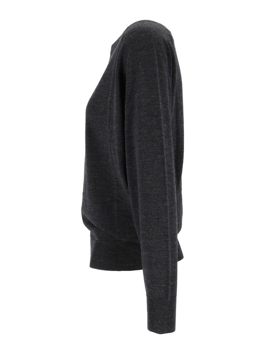 Mc2 Saint Barth Naty Charcoal Merino Wool Sweater