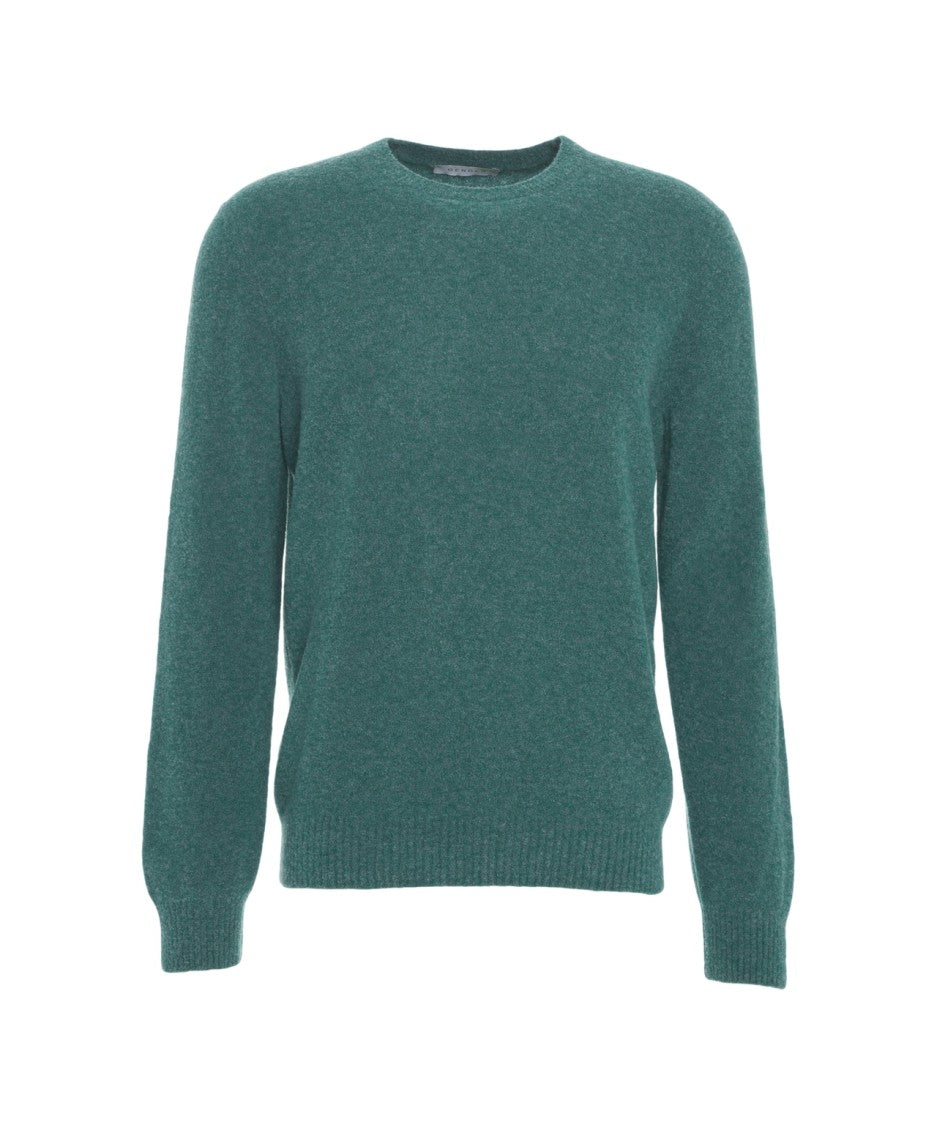 Gender Classic Crew Neck Wool Pullover With Ribbed Detailing