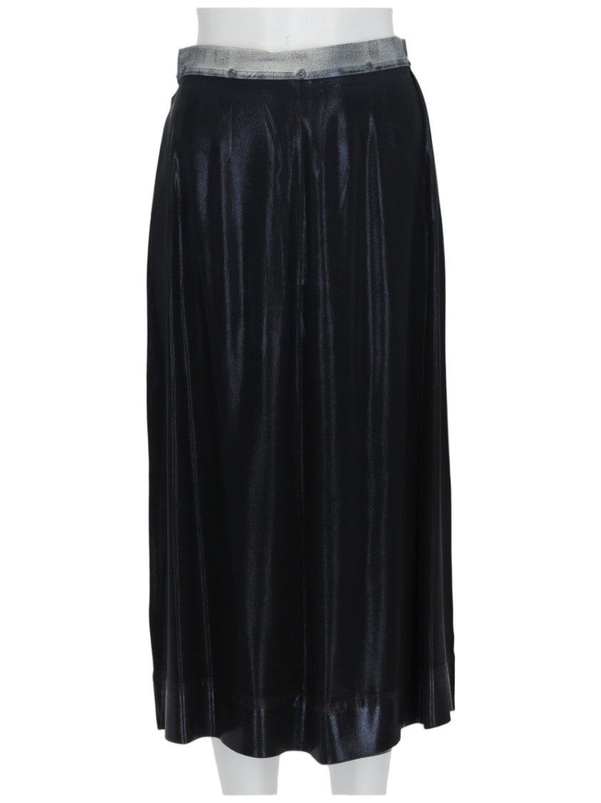 Maison Margiela Black Flared Knee-Length Acetate-Blend Skirt