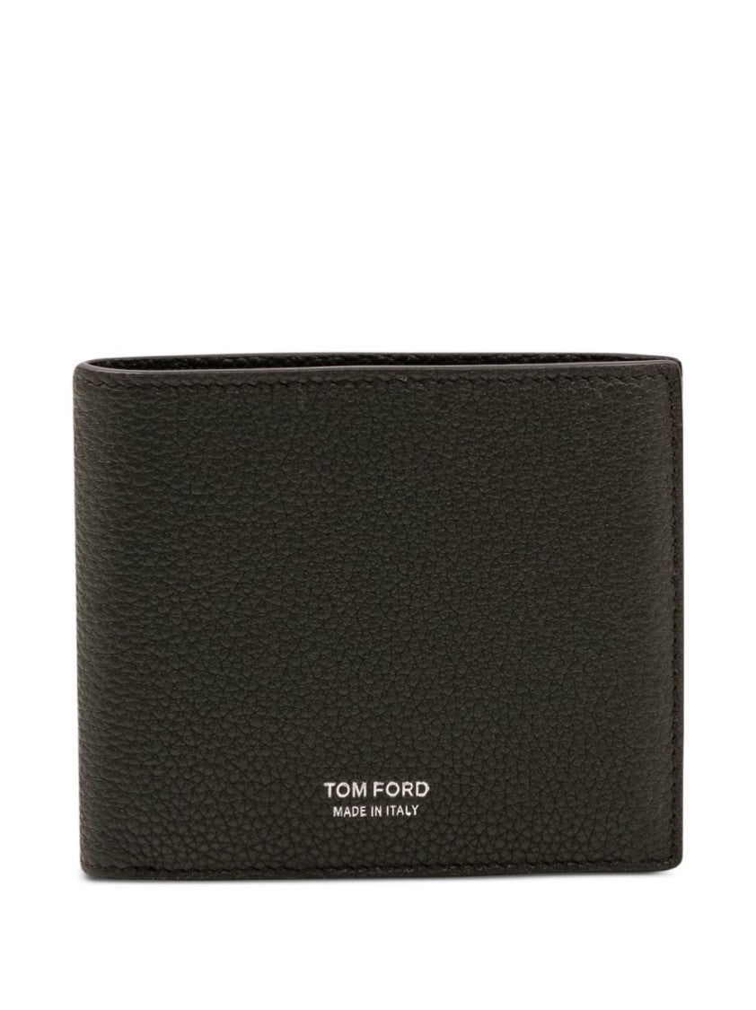 Tom Ford Black Textured Calf Leather Bifold Wallet