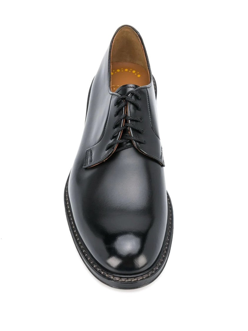 Doucal's Classic Polished Leather Derby Shoes