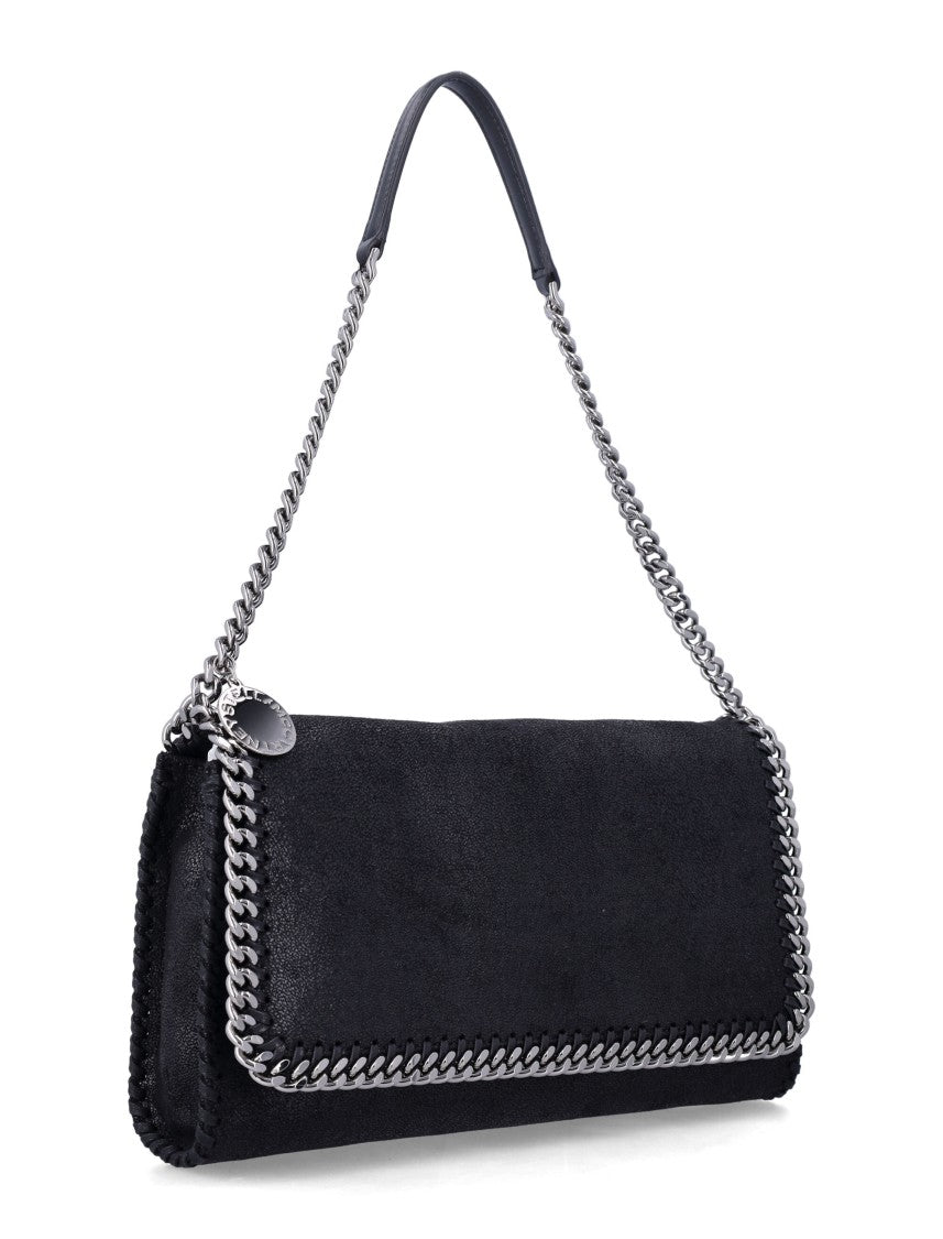 Stella Mccartney Rectangular Flap Bag With Silver Chain Trim