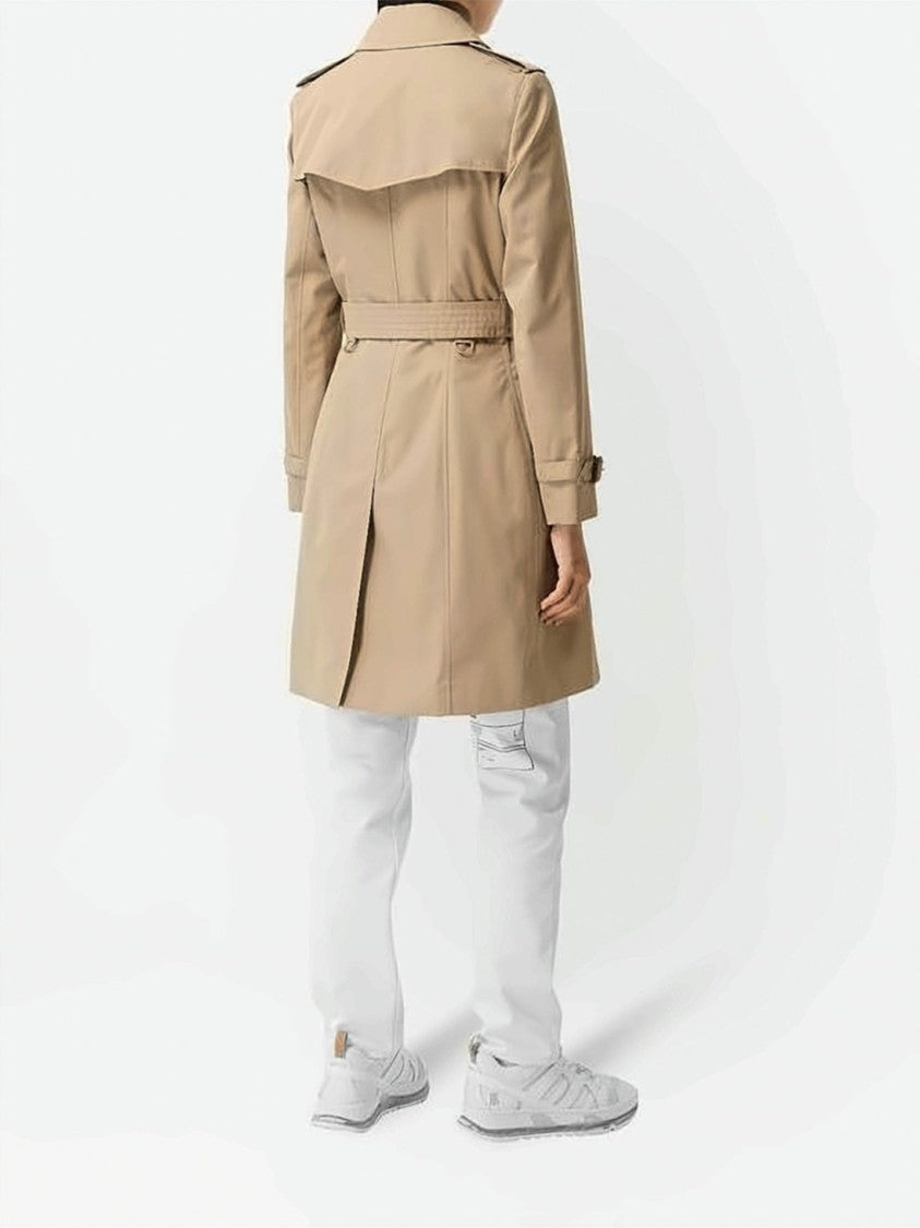 Burberry Double-Breasted Trench Coat With Belted Waist