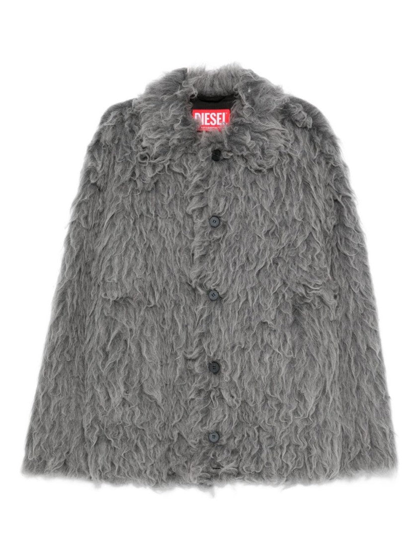 Diesel Textured Faux-Fur Casual Jacket