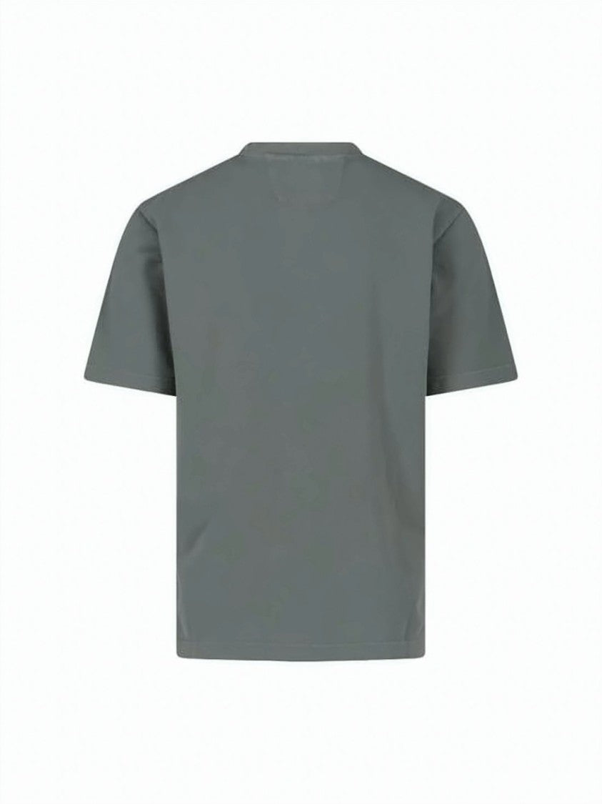 C.P. Company Relaxed Fit Grey T-Shirt With Textured Fabric