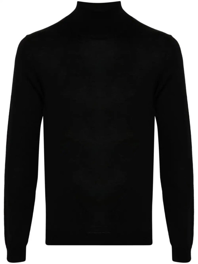 Roberto Collina Black Turtleneck Sweater