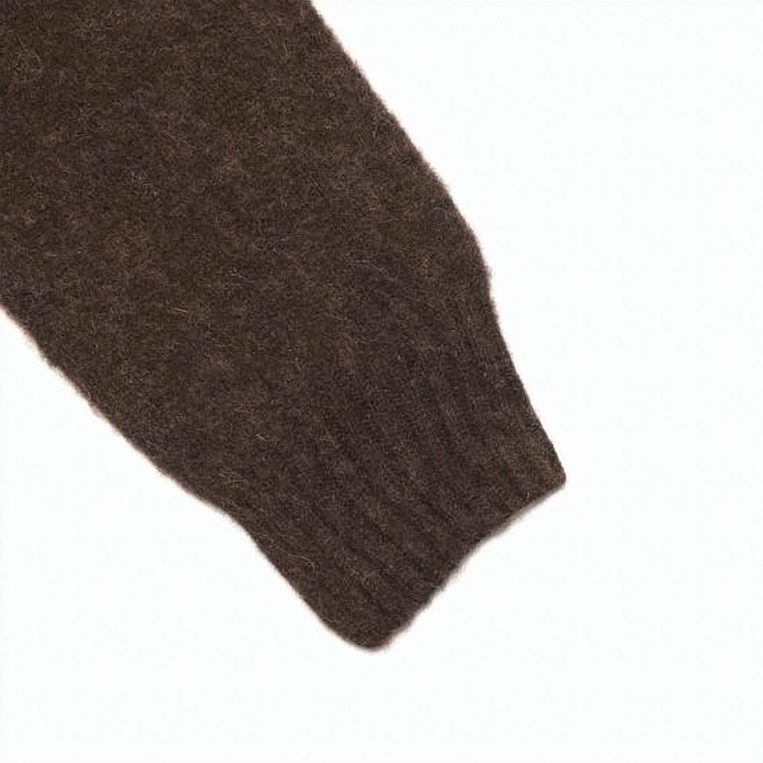 Howlin Rich Brown Wool Sweater With Classic Crew Neckline