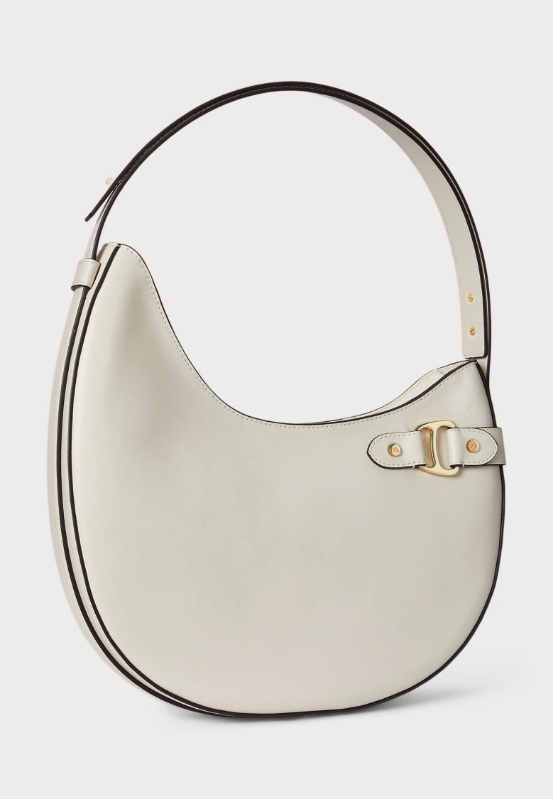 Lauren Ralph Lauren White Tasha Large Rattan Shoulder Bag