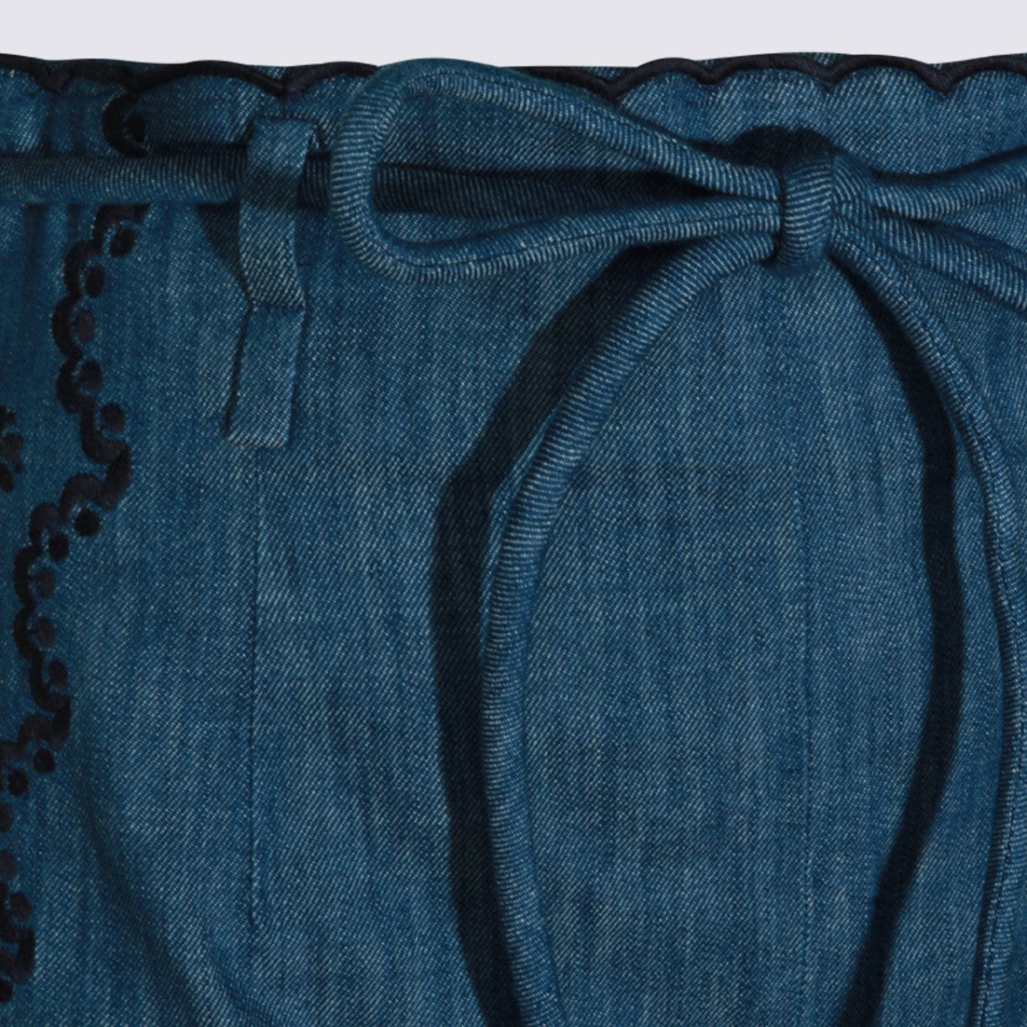 Zimmermann High-Waisted Denim-Like Shorts