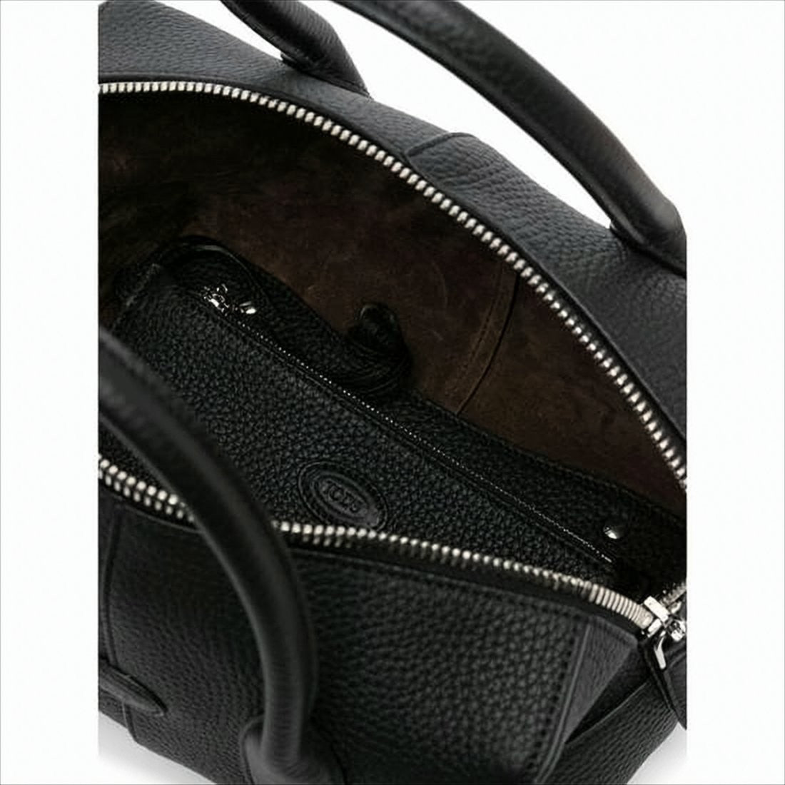 Tod's Structured Black Calf Leather Crossbody Bag