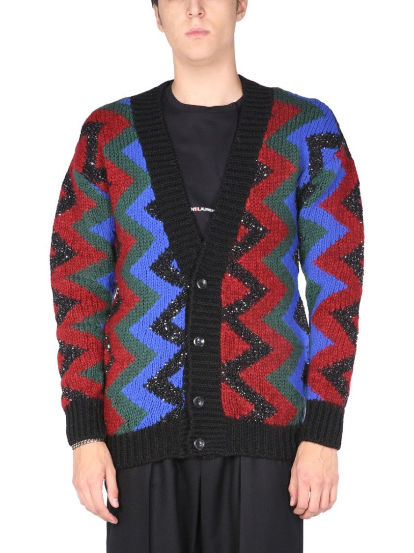 Saint Laurent Jacquard Cardigan