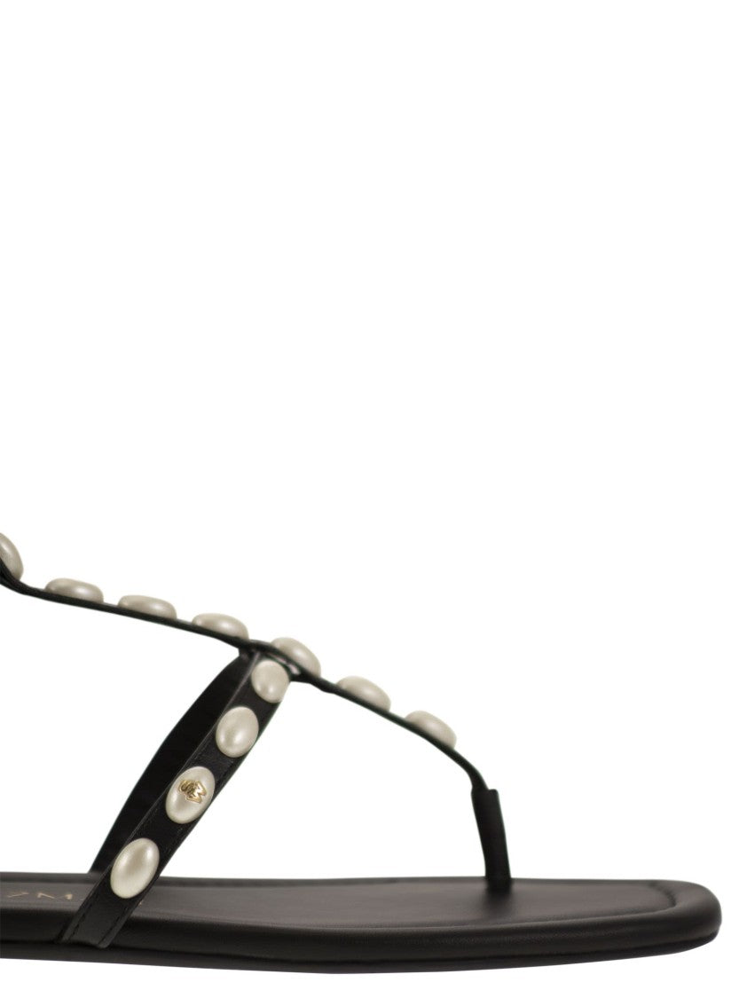 Stuart Weitzman Pearlita - Thong Sandal With Pearls