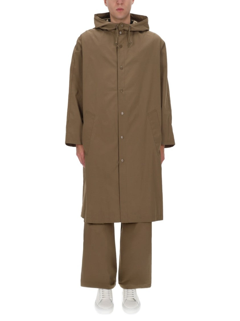 A.P.C. Brown Hooded Relaxed Trench Coat