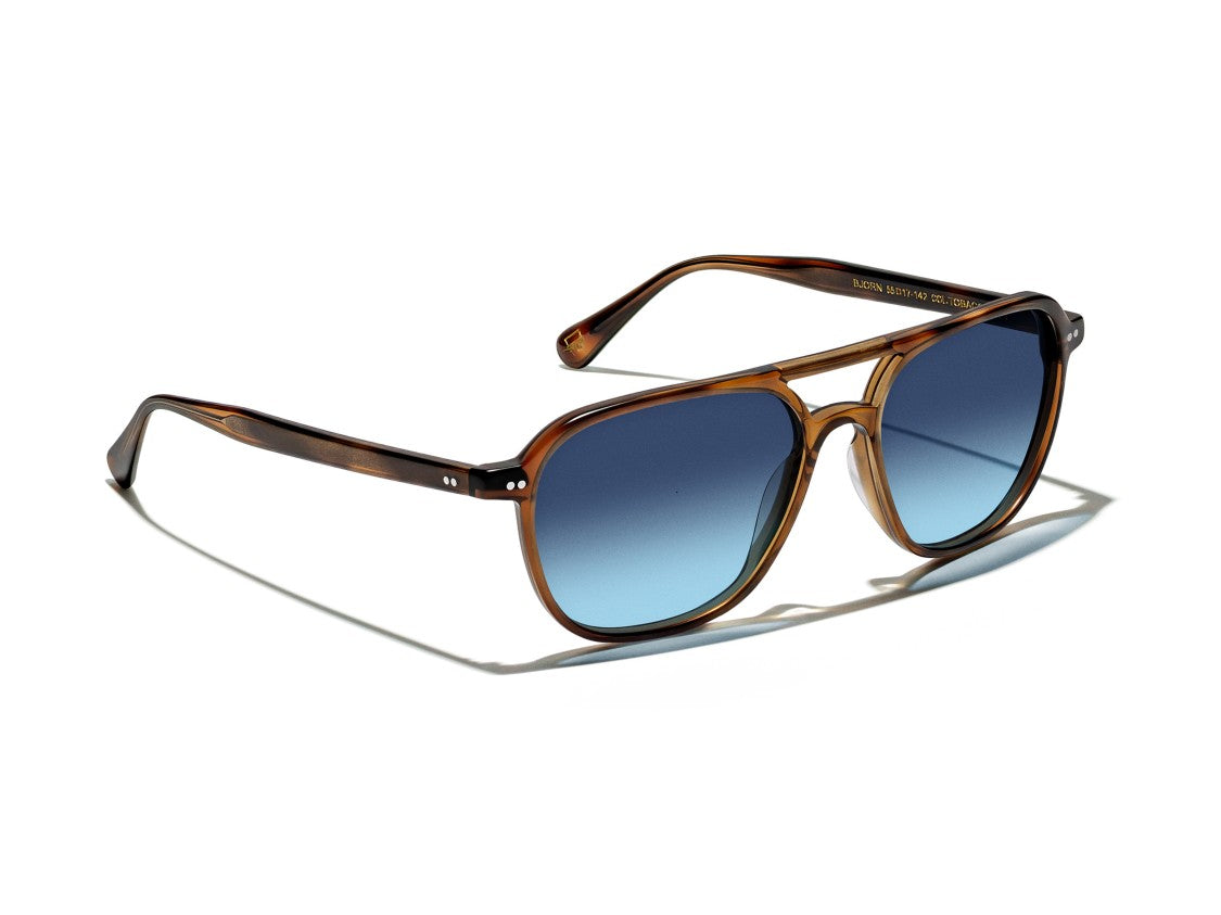 Moscot Tortoiseshell Or-Bjo-S Double-Bridge Gradient Acetate Sunglasses