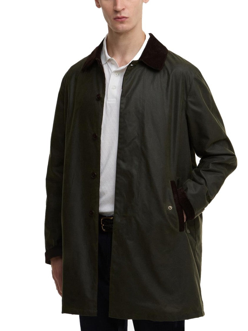 Baracuta X Barbour Mid-Length Cotton Corduroy Trench Coat