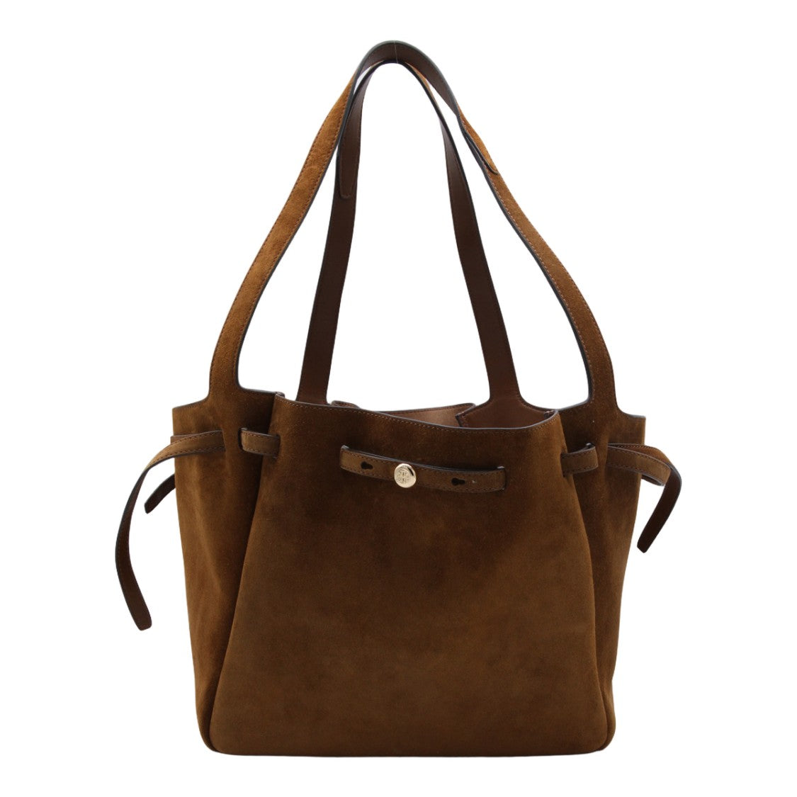 Tory Burch Suede Handbag With Adjustable Silhouette