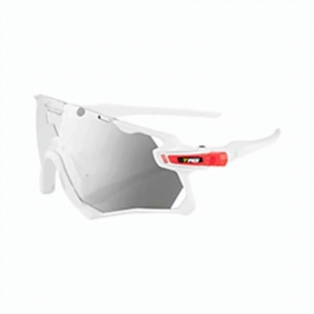 Tag Futuristic Angular Sunglasses With Reflective Silver Lenses