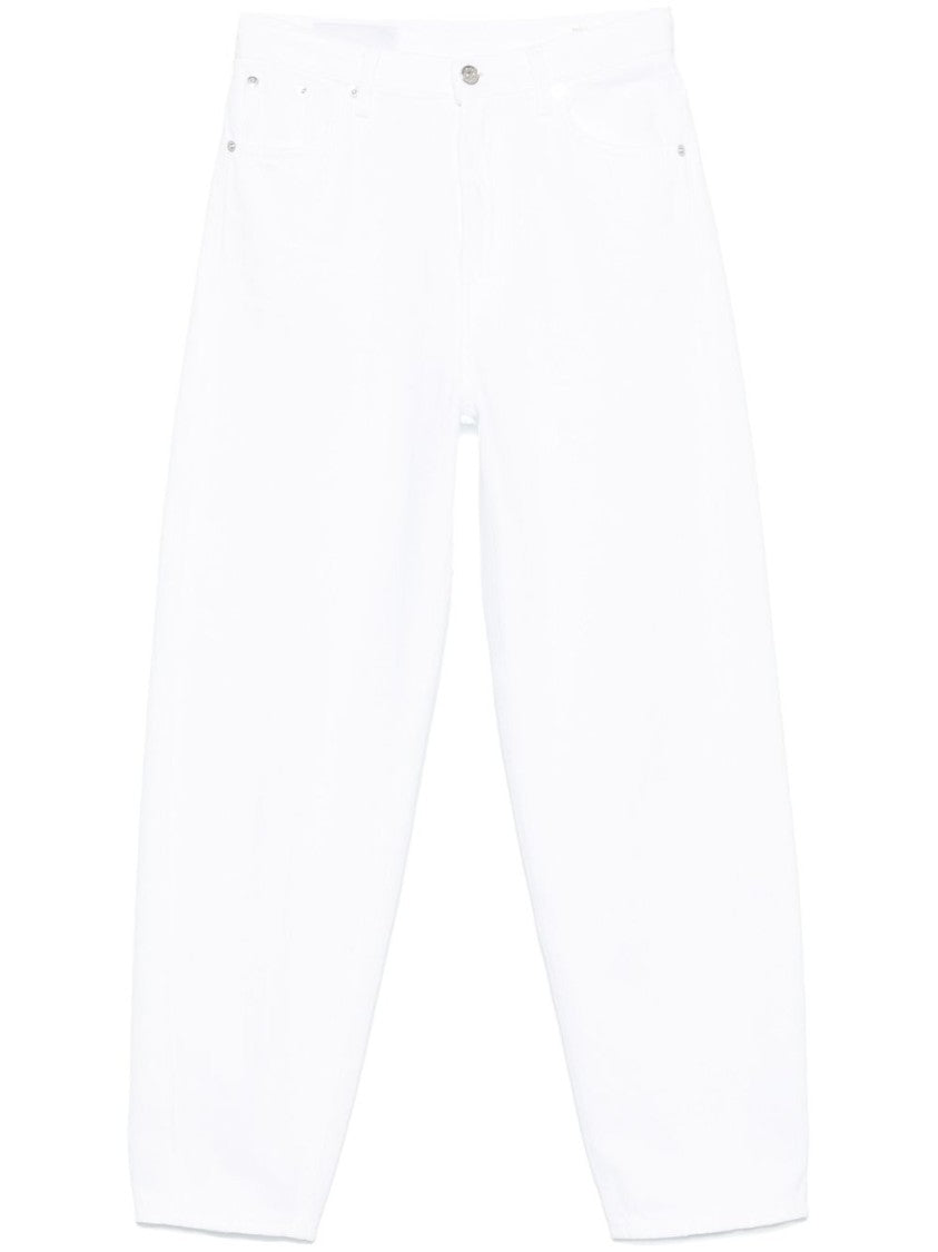 Dondup Classic White Jeans With Concealed Fly And Timeless Design