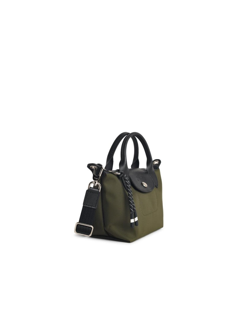 Longchamp Kaki 'Xs Le Pliage Energy' Recycled Tela Bag
