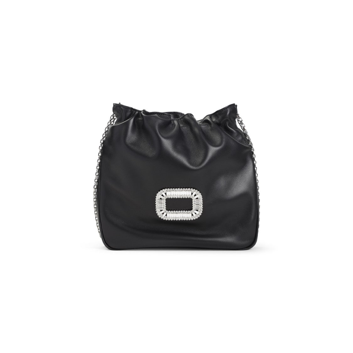 Roger Vivier Gathered Design Clutch With Decorative Buckle