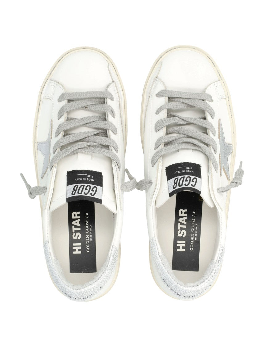 Golden Goose Hi Star Leather Sneakers