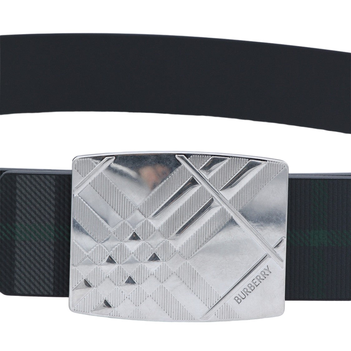 Burberry Classic Black Belt With Polished Buckle And Timeless Design